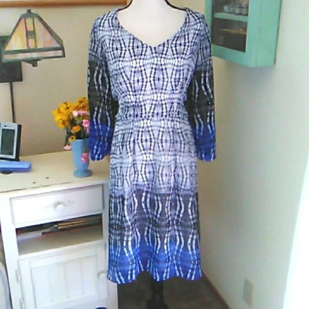 En Focus Studio Tie Dye/Ikat Dress